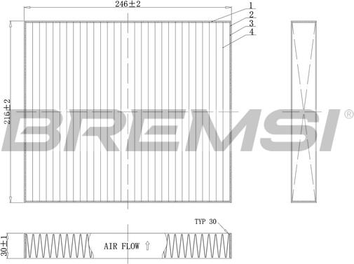 Bremsi FC0183C - Фільтр, повітря у внутрішній простір avtolavka.club