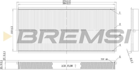 Bremsi FC1335C - Фільтр, повітря у внутрішній простір avtolavka.club