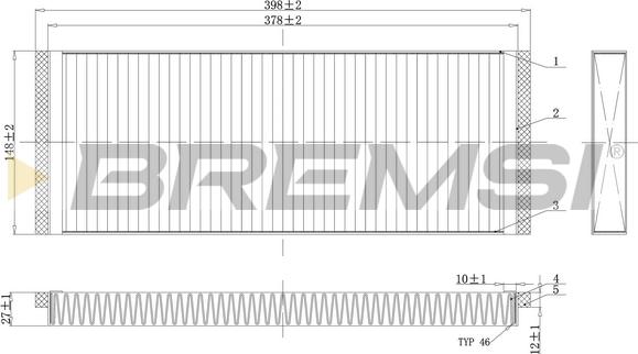 Bremsi FC1329C - Фільтр, повітря у внутрішній простір avtolavka.club