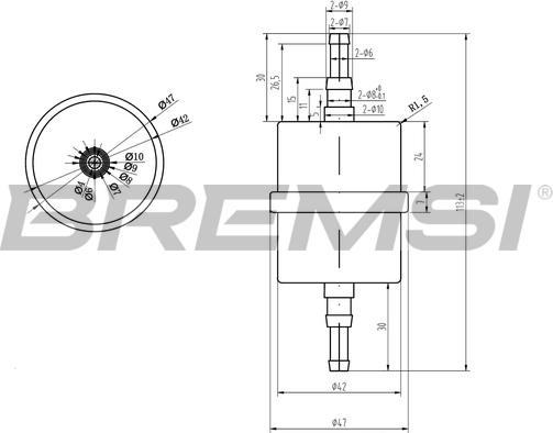 Bremsi FE0035 - Паливний фільтр avtolavka.club