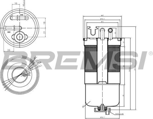 Bremsi FE0159 - Паливний фільтр avtolavka.club