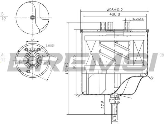 Bremsi FE0156 - Паливний фільтр avtolavka.club