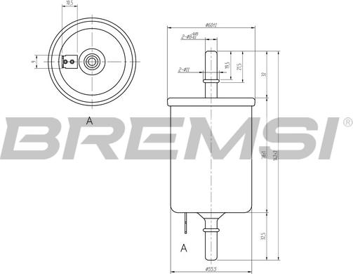 Bremsi FE0844 - Паливний фільтр avtolavka.club