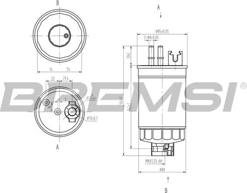 Bremsi FE0812 - Паливний фільтр avtolavka.club