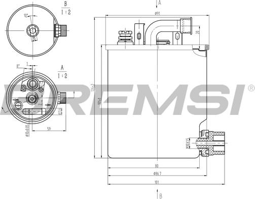 Bremsi FE0836 - Паливний фільтр avtolavka.club