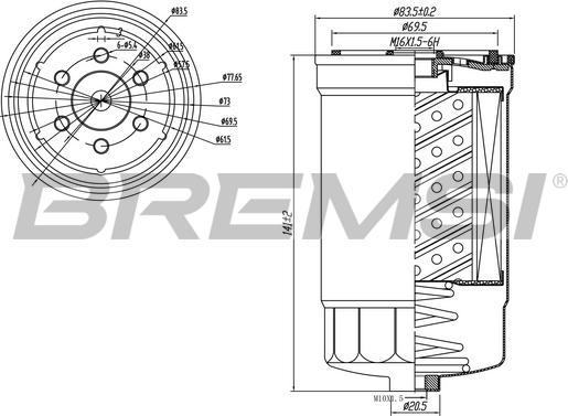 Bremsi FE0827 - Паливний фільтр avtolavka.club