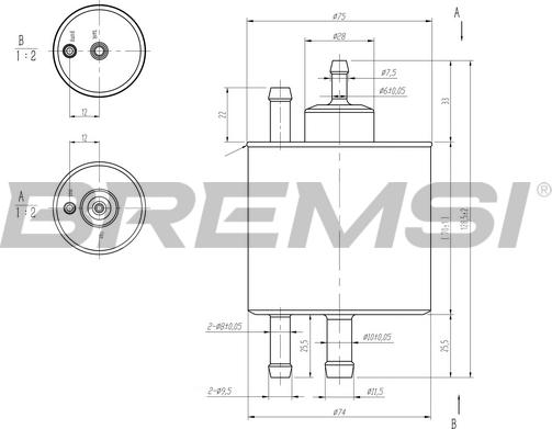 Bremsi FE0398 - Паливний фільтр avtolavka.club