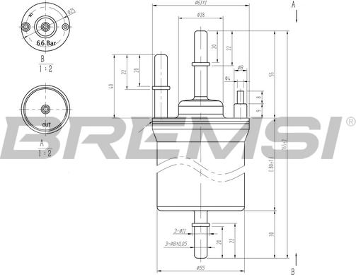 Bremsi FE0392 - Паливний фільтр avtolavka.club