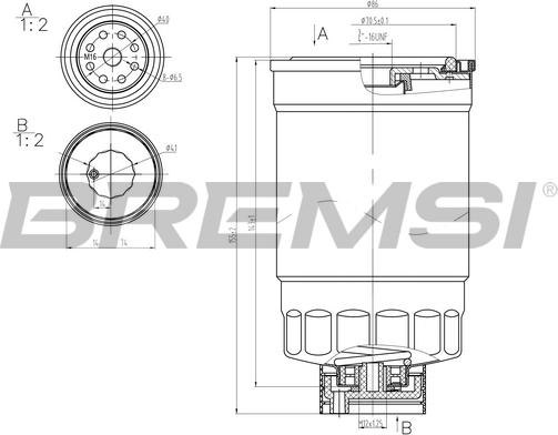 Bremsi FE0348 - Паливний фільтр avtolavka.club