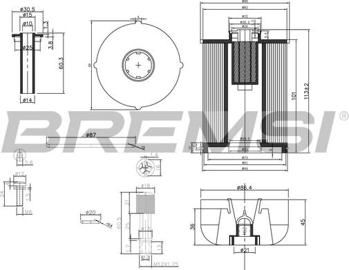 Bremsi FE0337 - Паливний фільтр avtolavka.club