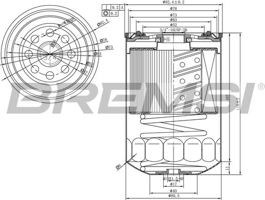 Bremsi FE1490 - Паливний фільтр avtolavka.club