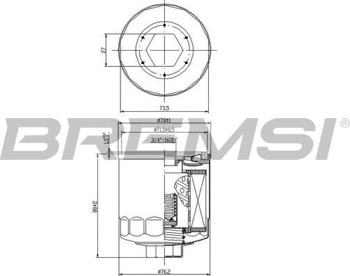 Bremsi FL0023 - Масляний фільтр avtolavka.club