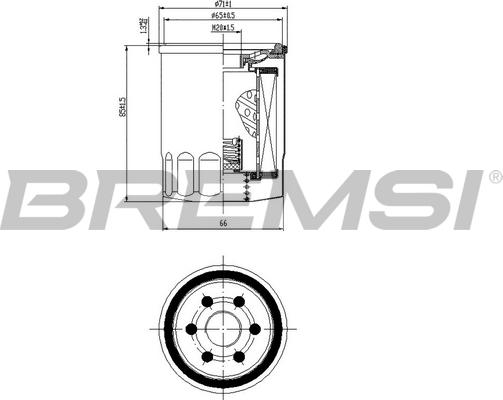 Bremsi FL0144 - Масляний фільтр avtolavka.club