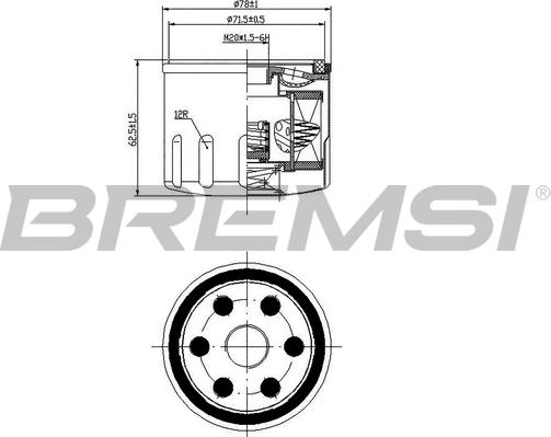 Bremsi FL0277 - Масляний фільтр avtolavka.club