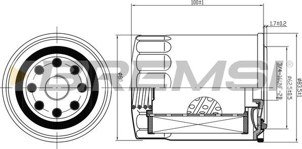 Bremsi FL1466 - Масляний фільтр avtolavka.club