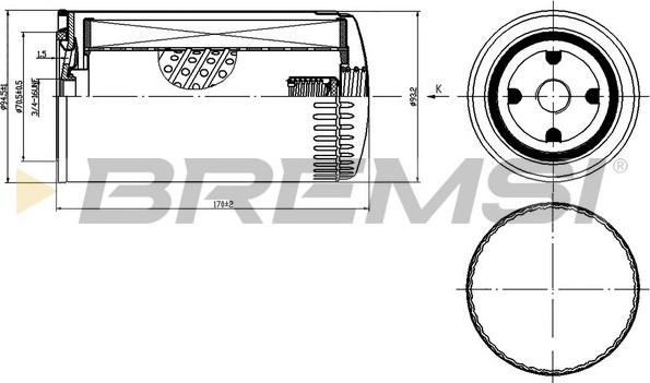 Bremsi FL1429 - Масляний фільтр avtolavka.club