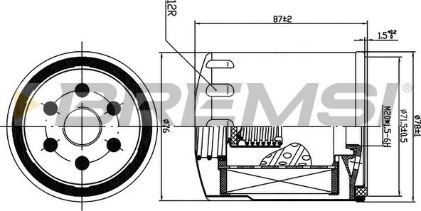 Bremsi FL1302 - Масляний фільтр avtolavka.club