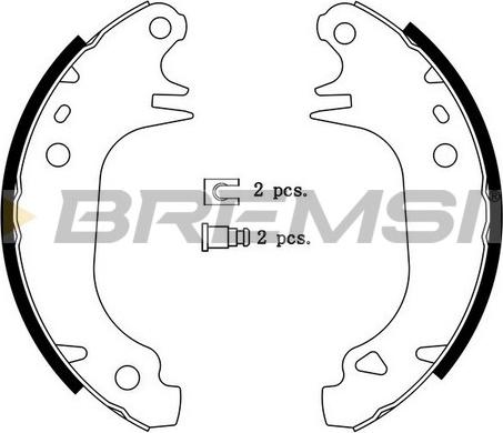 Bremsi GF0414 - Комплект гальм, барабанний механізм avtolavka.club