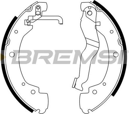 Bremsi GF0557 - Комплект гальм, барабанний механізм avtolavka.club