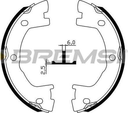 Bremsi GF0147 - Комплект гальм, ручник, парковка avtolavka.club