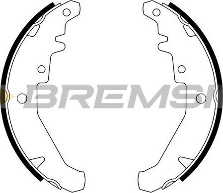 Bremsi GF0182 - Комплект гальм, барабанний механізм avtolavka.club