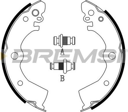 Bremsi GF0851 - Комплект гальм, барабанний механізм avtolavka.club