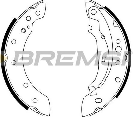 Bremsi GF0391 - Комплект гальм, барабанний механізм avtolavka.club