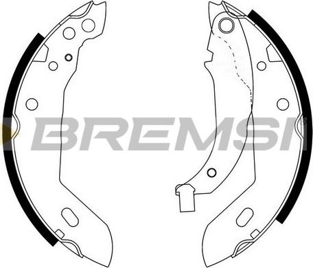 Bremsi GF0381 - Комплект гальм, барабанний механізм avtolavka.club