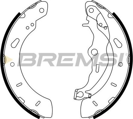 Bremsi GF0248 - Комплект гальм, барабанний механізм avtolavka.club