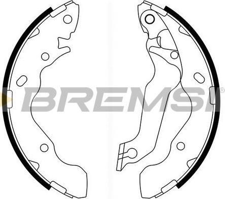 Bremsi GF0741 - Комплект гальм, барабанний механізм avtolavka.club