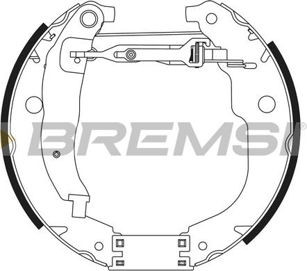 Bremsi GK0423 - Комплект гальм, барабанний механізм avtolavka.club