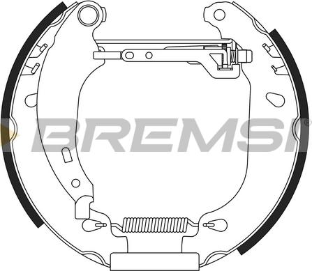 Bremsi GK0160 - Комплект гальм, барабанний механізм avtolavka.club