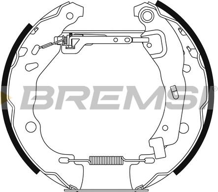 Bremsi GK0279 - Комплект гальм, барабанний механізм avtolavka.club