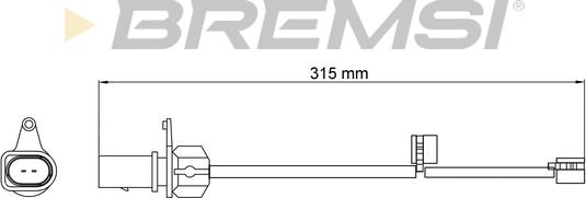 Bremsi WI0946 - Сигналізатор, знос гальмівних колодок avtolavka.club