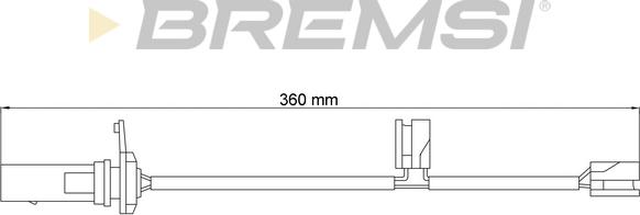 Bremsi WI0950 - Сигналізатор, знос гальмівних колодок avtolavka.club