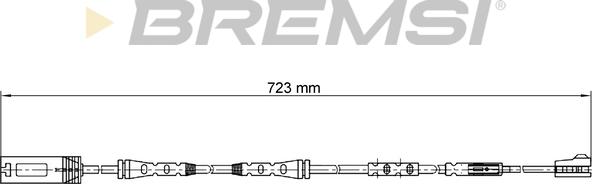 Bremsi WI0690 - Сигналізатор, знос гальмівних колодок avtolavka.club