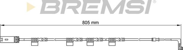 Bremsi WI0645 - Сигналізатор, знос гальмівних колодок avtolavka.club