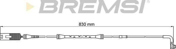 Bremsi WI0608 - Сигналізатор, знос гальмівних колодок avtolavka.club