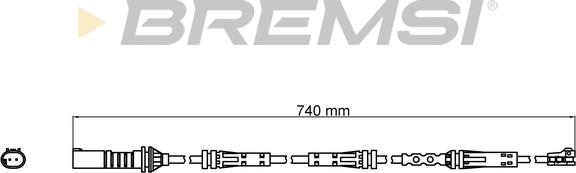 Bremsi WI0808 - Сигналізатор, знос гальмівних колодок avtolavka.club