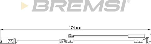 Bremsi WI0797 - Сигналізатор, знос гальмівних колодок avtolavka.club