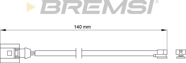 Bremsi WI0703 - Сигналізатор, знос гальмівних колодок avtolavka.club