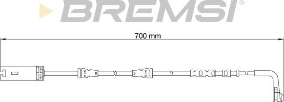 Bremsi WI0716 - Сигналізатор, знос гальмівних колодок avtolavka.club