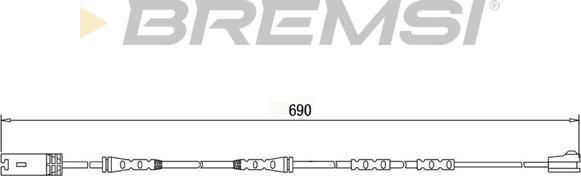 Bremsi WI0737 - Сигналізатор, знос гальмівних колодок avtolavka.club