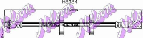 Brovex-Nelson H8024 - Гальмівний шланг avtolavka.club