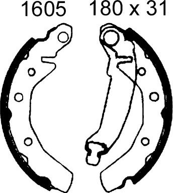 BSF 6360 - Комплект гальм, барабанний механізм avtolavka.club