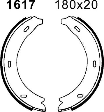 BSF 01617 - Комплект гальм, ручник, парковка avtolavka.club