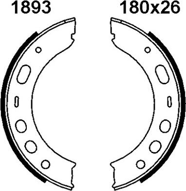 BSF 01893 - Комплект гальм, ручник, парковка avtolavka.club