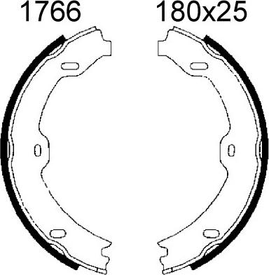 BSF 01766 - Комплект гальм, ручник, парковка avtolavka.club