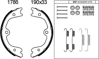 BSF 01786K - Комплект гальм, ручник, парковка avtolavka.club