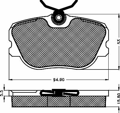 BENDIX 571415X - Гальмівні колодки, дискові гальма avtolavka.club